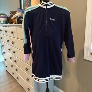 Gola Navy and Pastel Long SleeveDress by Anthropologie Size XS